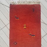 Berber carpet gabbeh handmade 100% wool 38x72cm