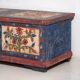 Antique blue folk art style chest (c.1920)