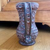 Pitcher Jean Austruy ceramic Vallauris burgundy