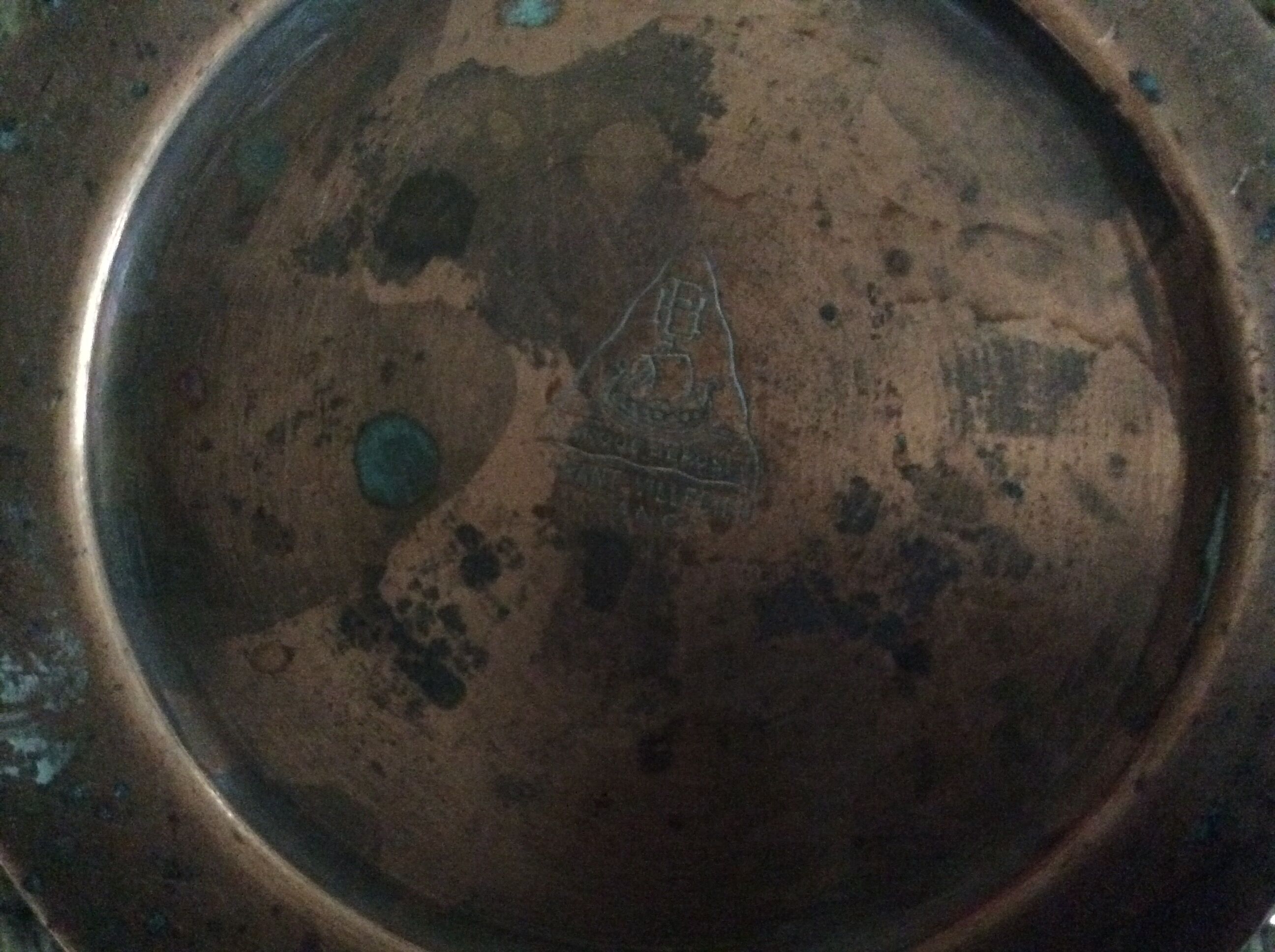 Pair of copper pot covers