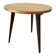 Table basse tripode en bois et marqueterie bicolore design scandinave 1950