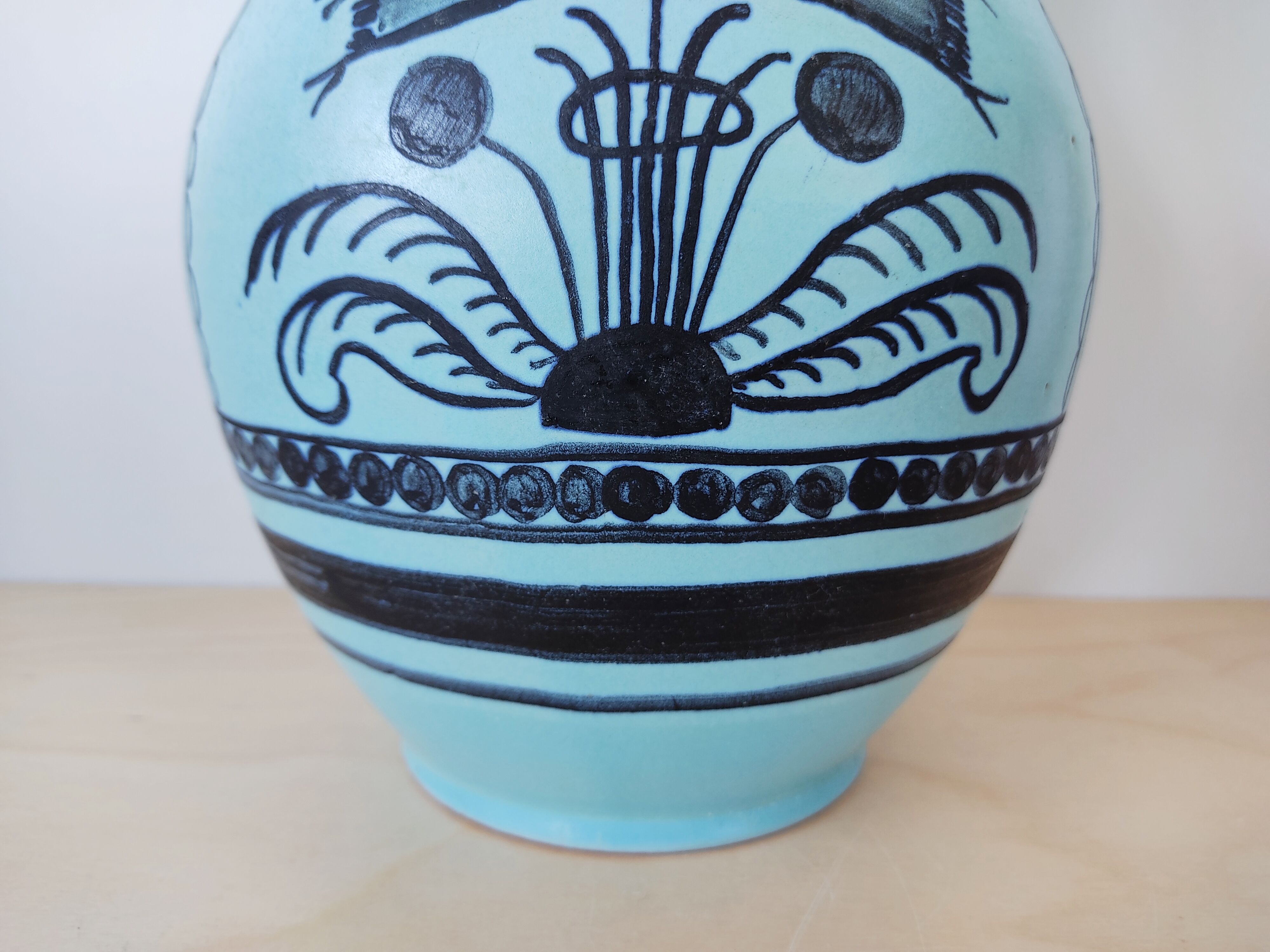 Vase Ernenwein Marmoutier Alsatian ceramic 1960