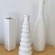 Trio of white vases