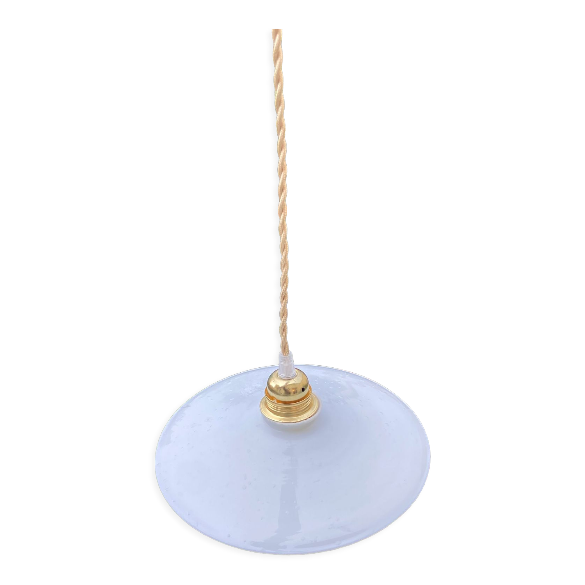 Vintage white opaline pendant light