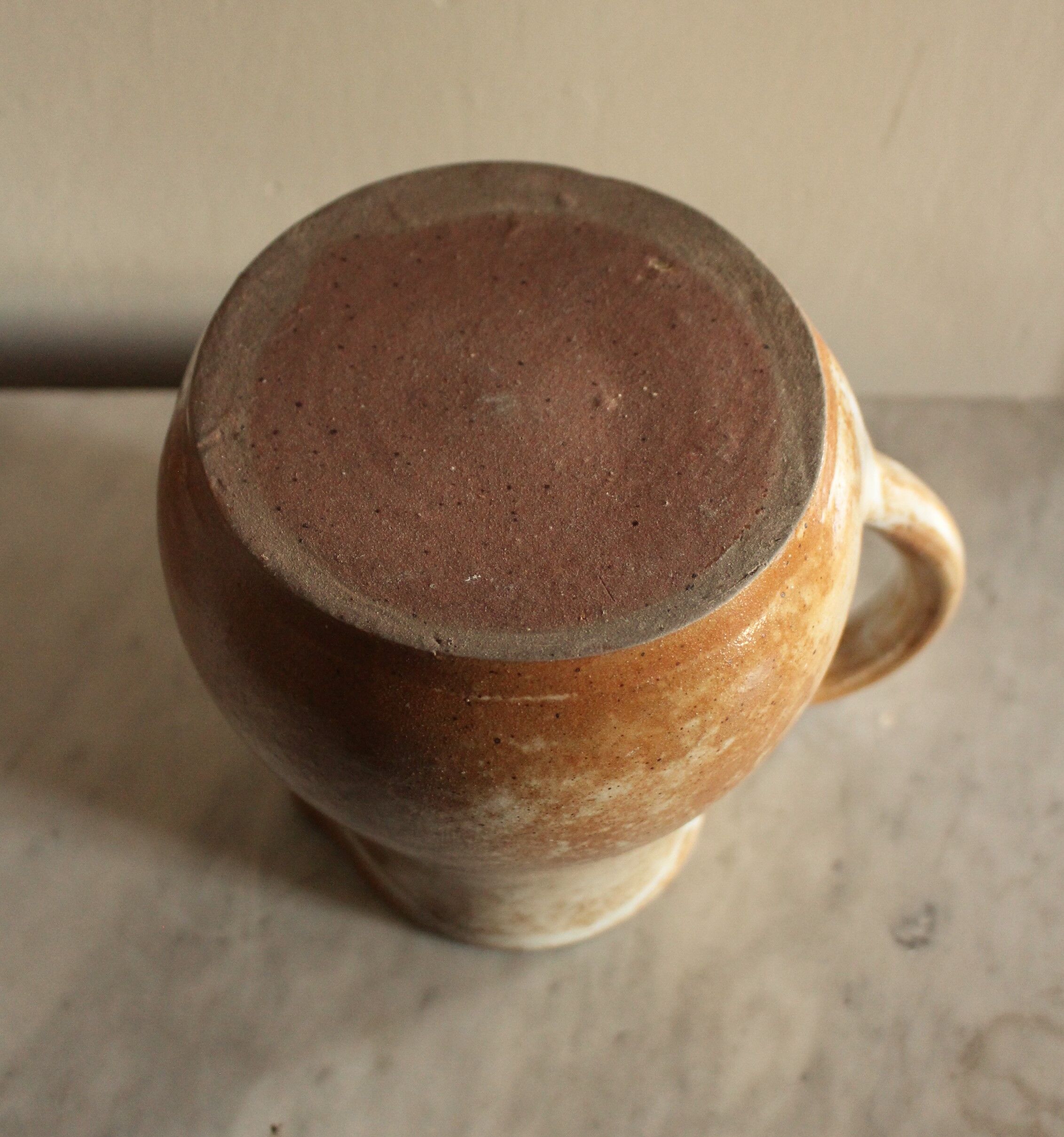 Pitcher broc grès vintage anse bec verseur