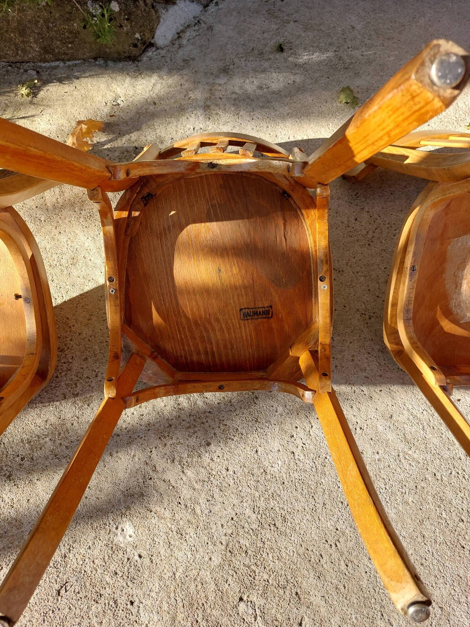 4 vintage Baumann bistro chairs
