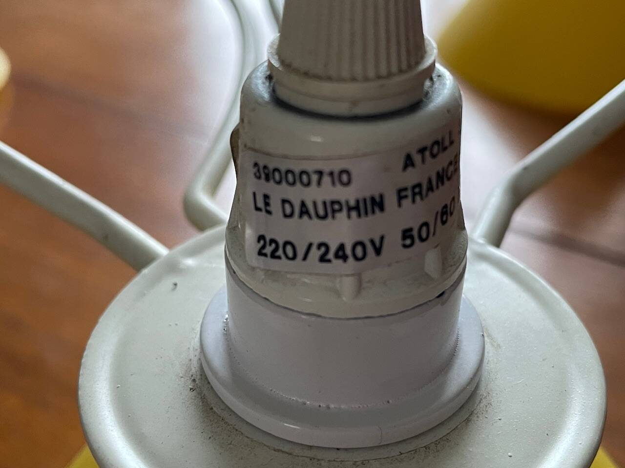 Vintage 3-light pendant light by Le Dauphin circa 1980s