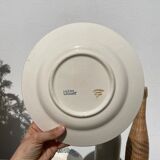 Set of 8 flat plates iron earth model Longchamp Alésia