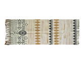 Cotton hand weaved hand block printed picnic rug