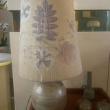 Vintage stoneware lamp signed