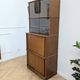 Vintage library by Didier Rozaffy for Oscar, oak and glass, 1950s.