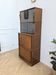 Vintage library by Didier Rozaffy for Oscar, oak and glass, 1950s.