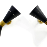 Paire d'appliques noir diabolo