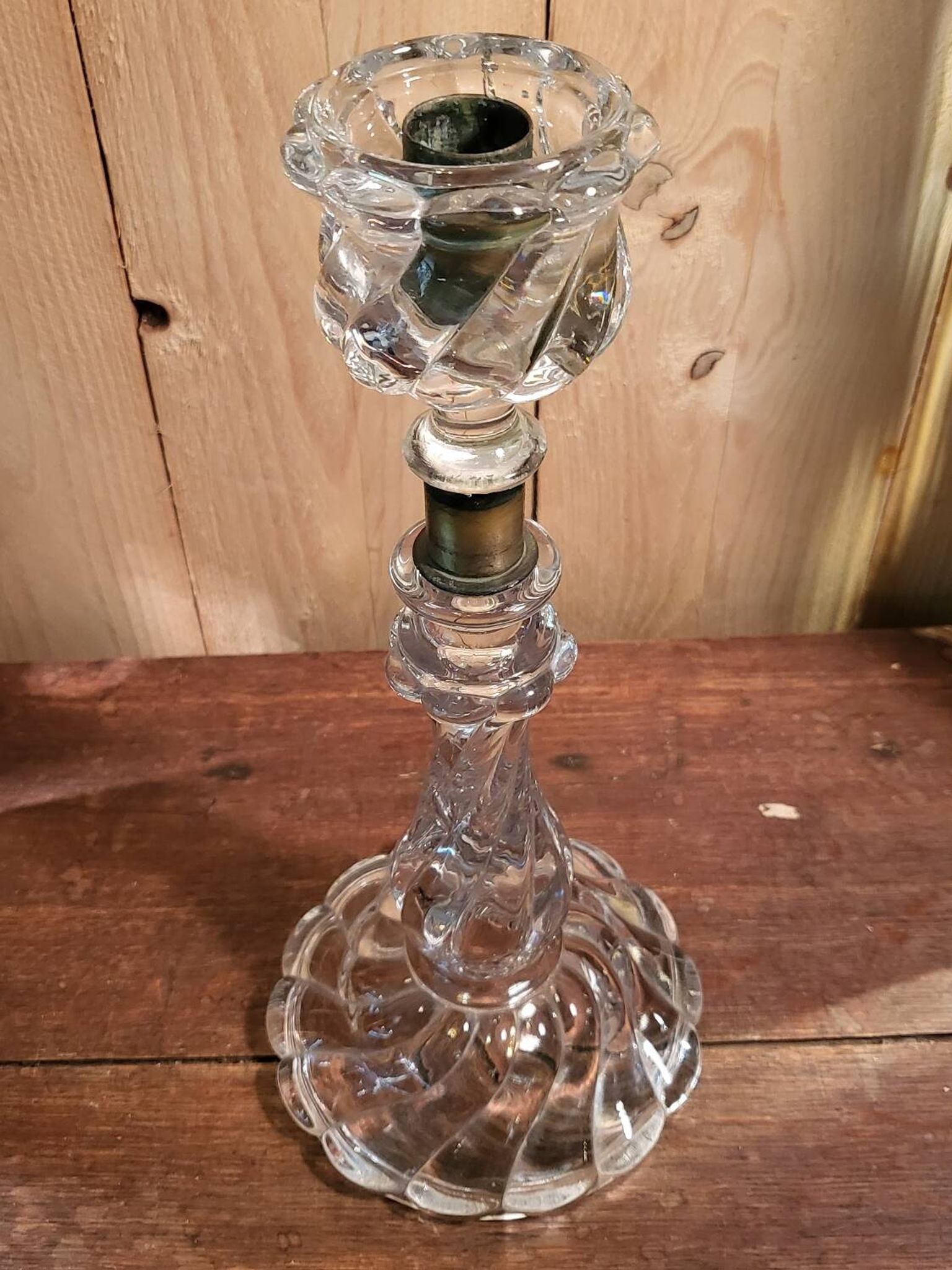 Crystal candle holder