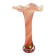 Vase Peter Kaspar en cristal 24 % PbO rose et rouge