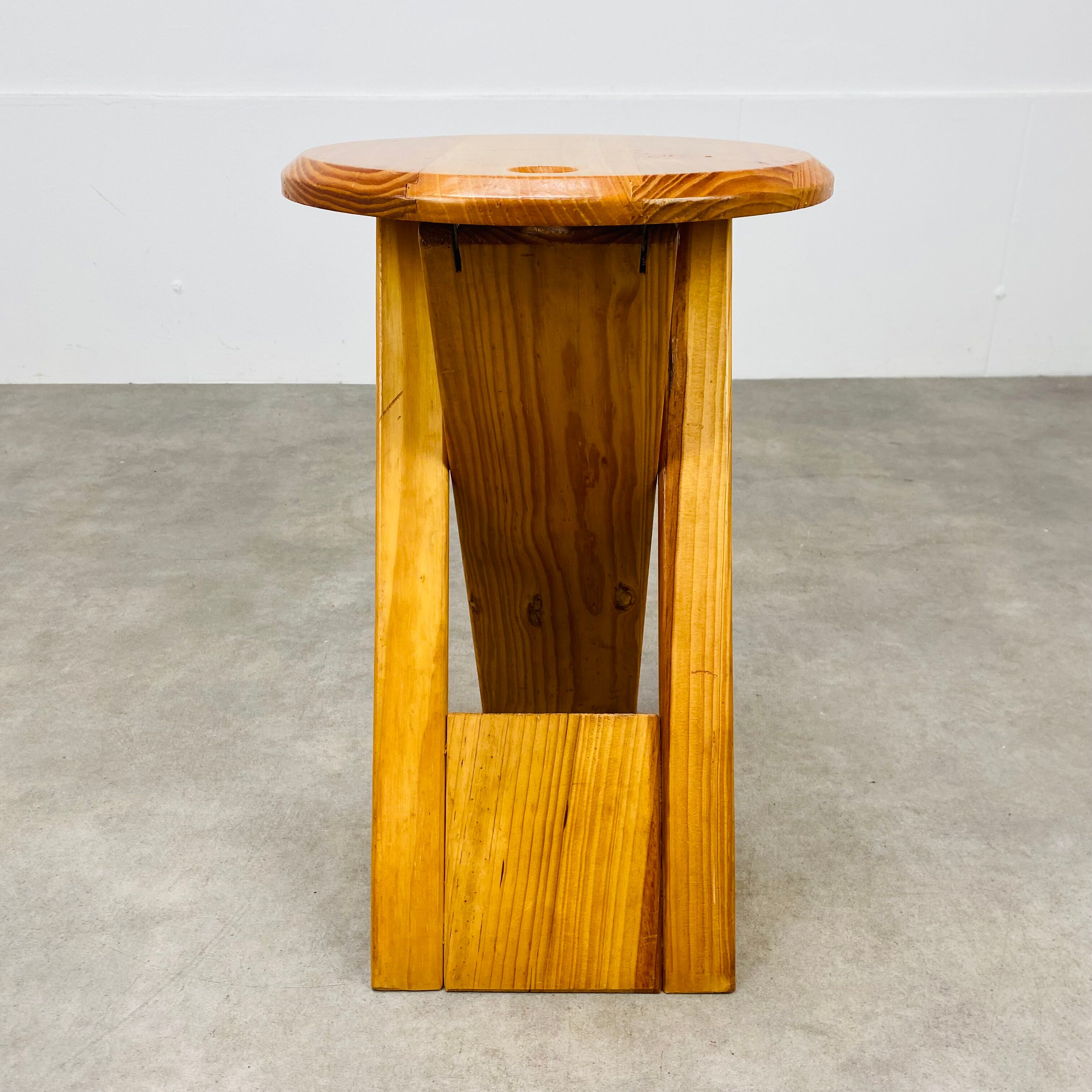 Suzy folding stool by Adrian Reed in pine