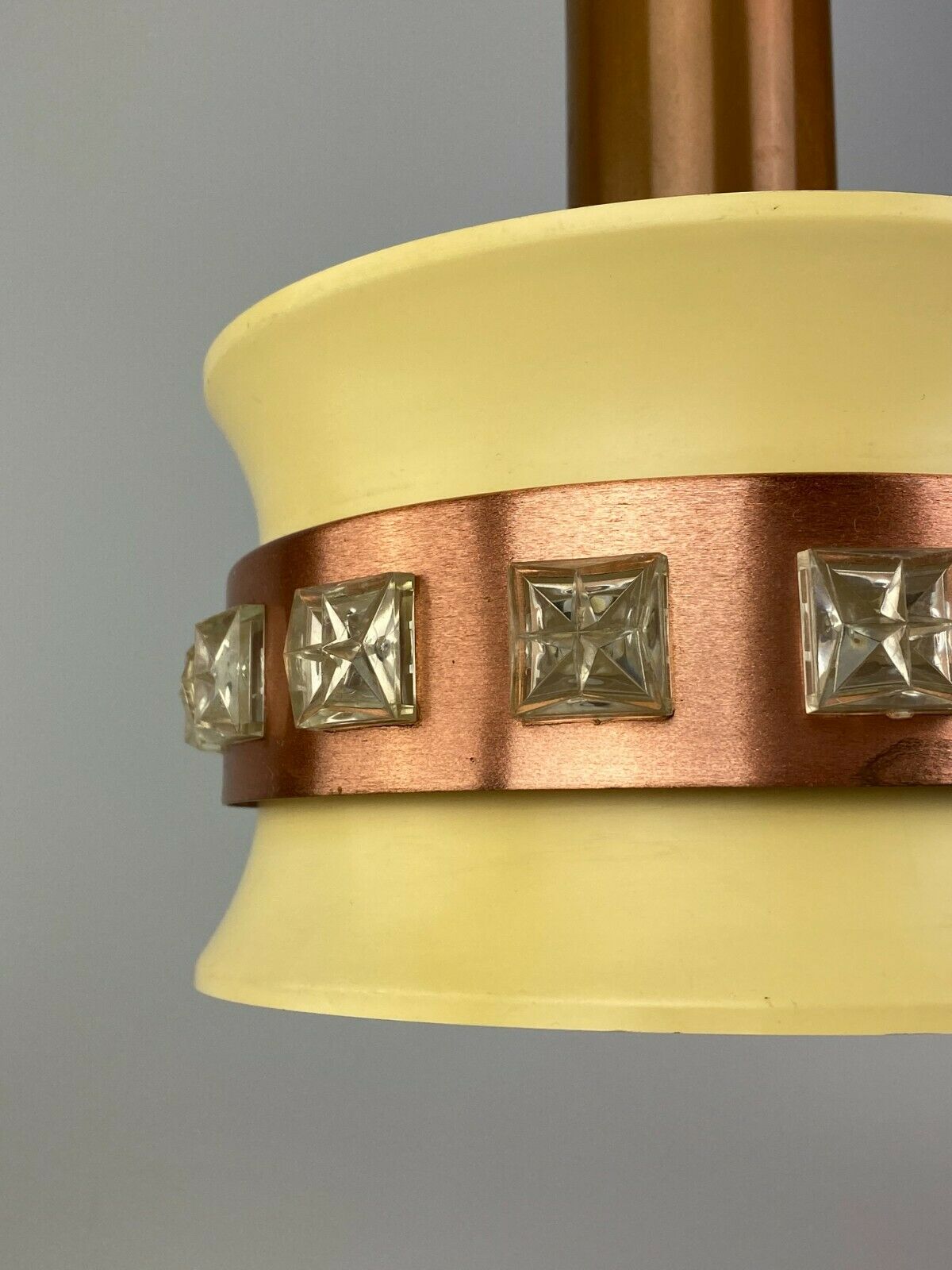 70s lamp light hanging lamp ceiling lamp metal Space Age Design VEB 60s