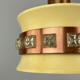 70s lamp light hanging lamp ceiling lamp metal Space Age Design VEB 60s