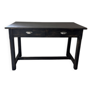 Table noire 2 tiroirs