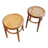 Pair of antique bentwood stools