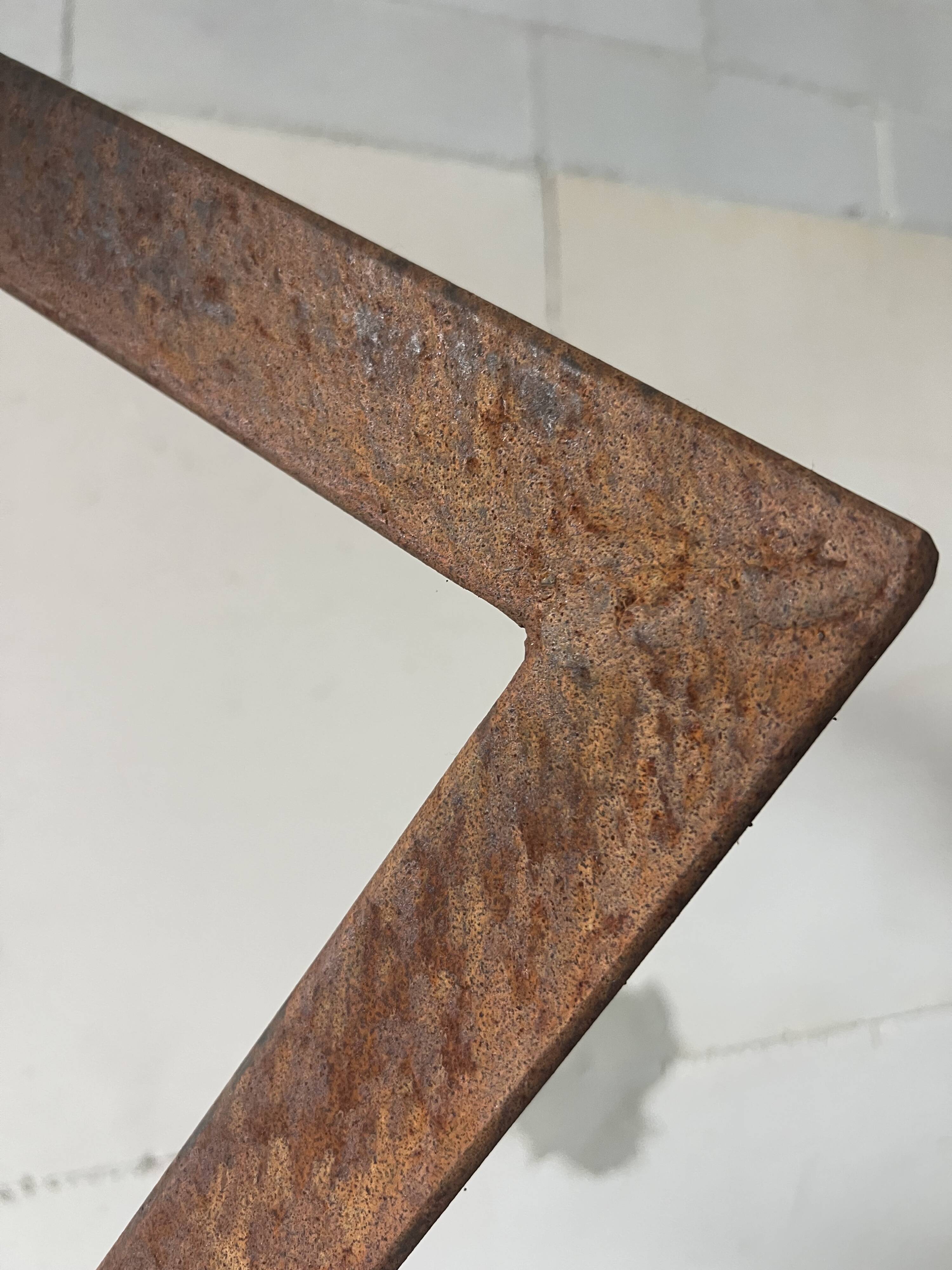 Sculpture “Balance”. a 1970s geometric abstraction in steel