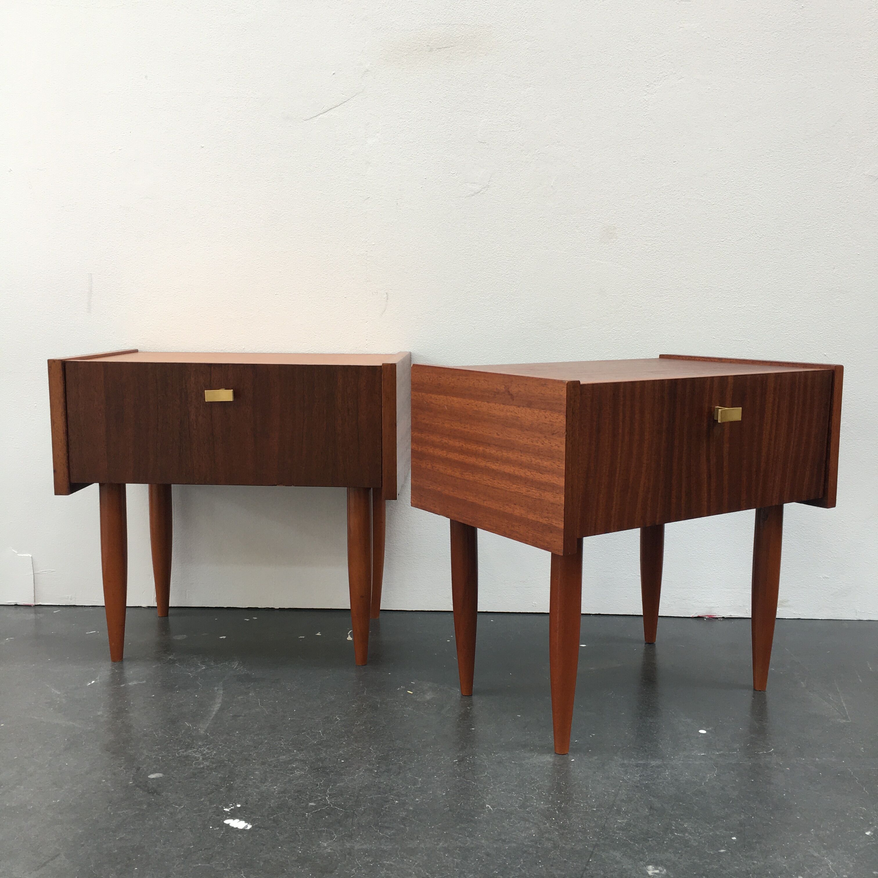 Pair of spindle bedside tables