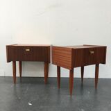 Pair of spindle bedside tables