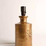 Gold Glazed Ceramic Table Lamp by Bitossi for Bergboms, 1970's