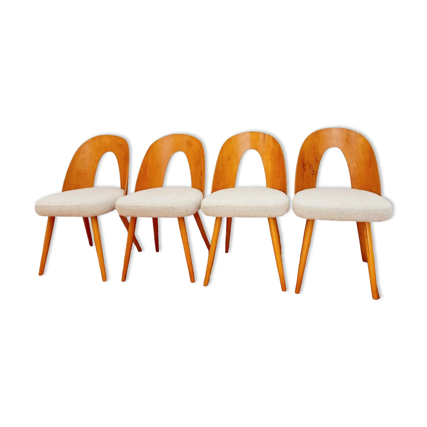 A set of four chairs, proj. A. Suman, Tatr Nabytok, Czechoslovakia, 1960s