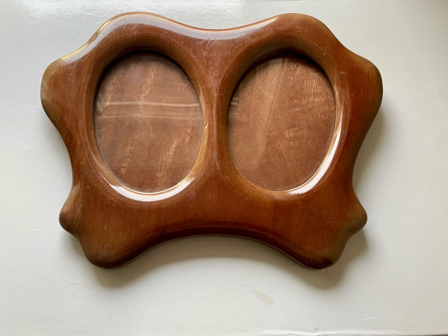 art nouveau  antique wooden double picture frame