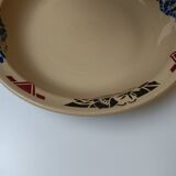 Grand plat creux Badonviller art déco