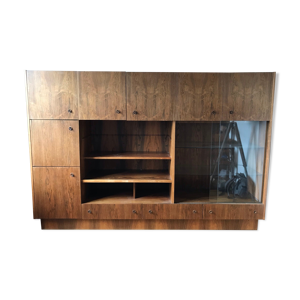 enfilade bar, bibliothèque,