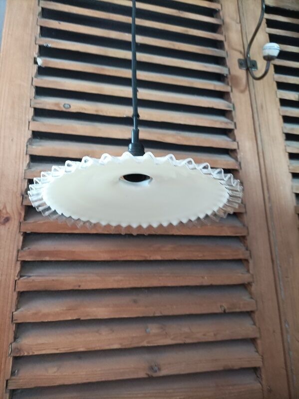 Corole glass transparent serrated edge pendant lamp dpc 0823448