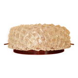 Large brass and frosted glass ceiling light, Hillebrand Lighting, 1970.