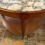 Art deco pedestal table, marble top