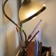 Lampe Jp Ryckaert en opaline avec socle en bois massif