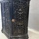 Antique decorative fireplace insert ornate cast iron black 1900s French style