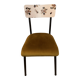 Suzie chair with printed backrest and velvet seat - Les Gambettes