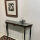 Elegant marble and rosewood console table, Italy, 1950s