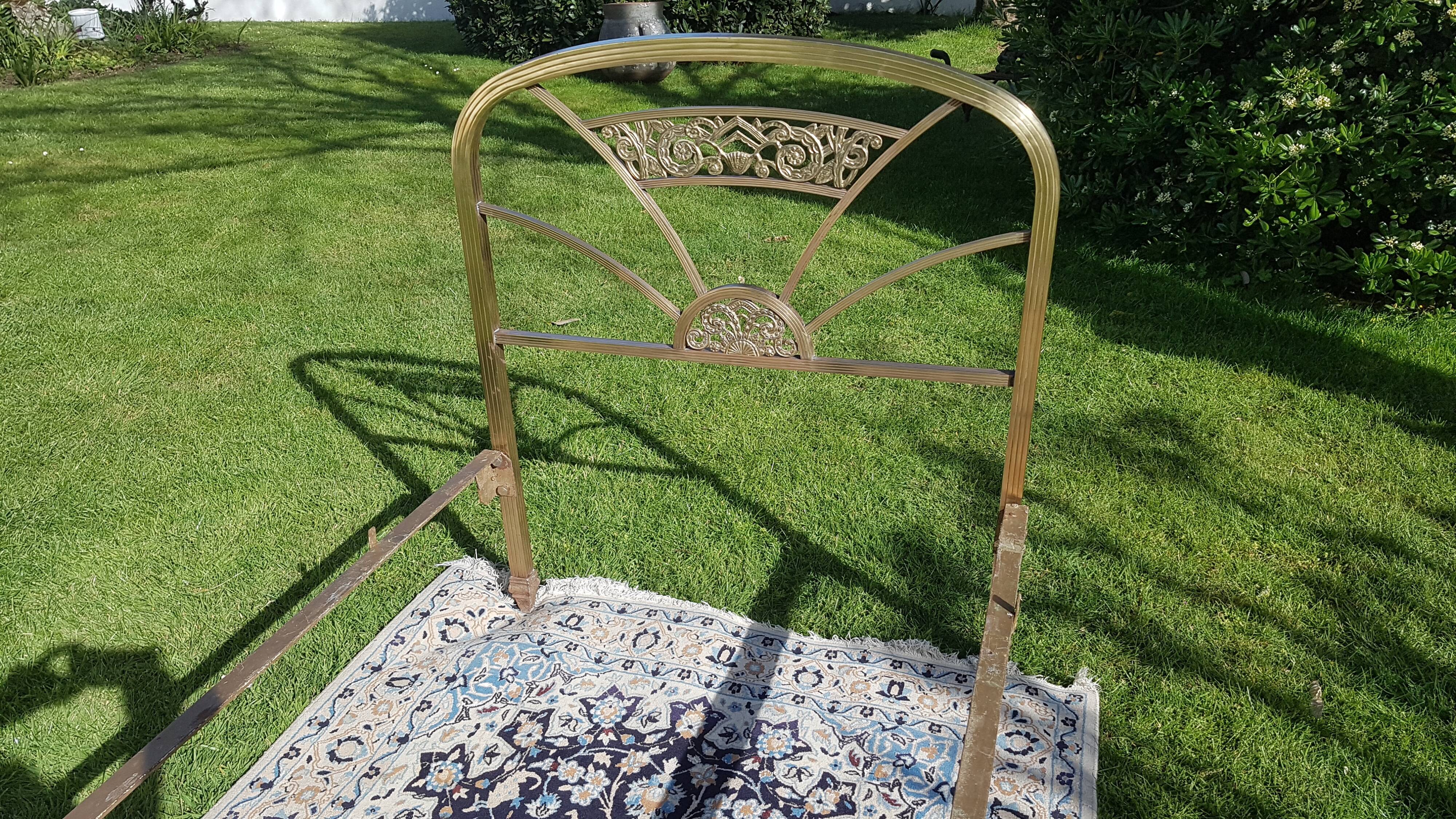 Art deco brass and bronze bed 1900