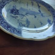 Decorative wall plate in Delft Blue
