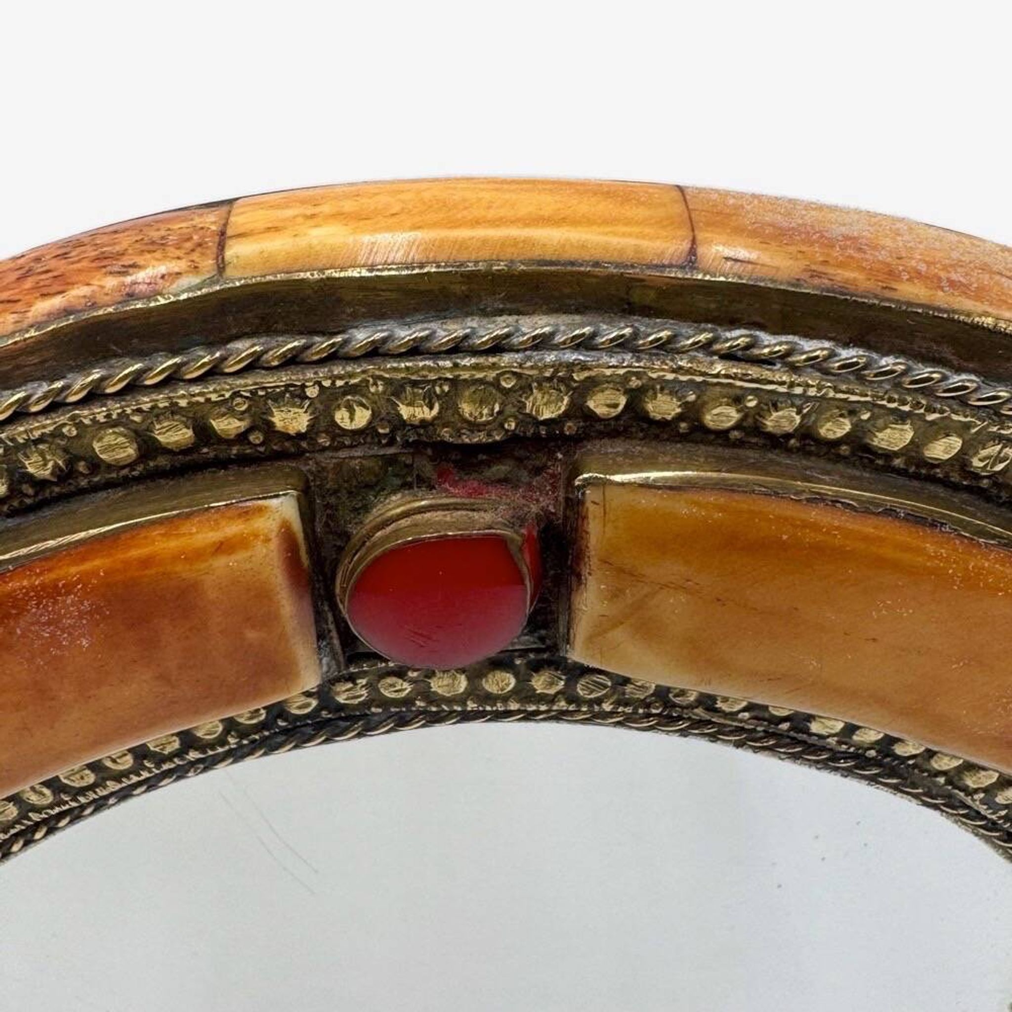 Moroccan brass mirror from the 1980s.