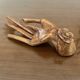Empty wooden fig hand pocket decoration hand 1970
