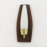 Scandinavian rosewood wall lamp, Sweden, 1950
