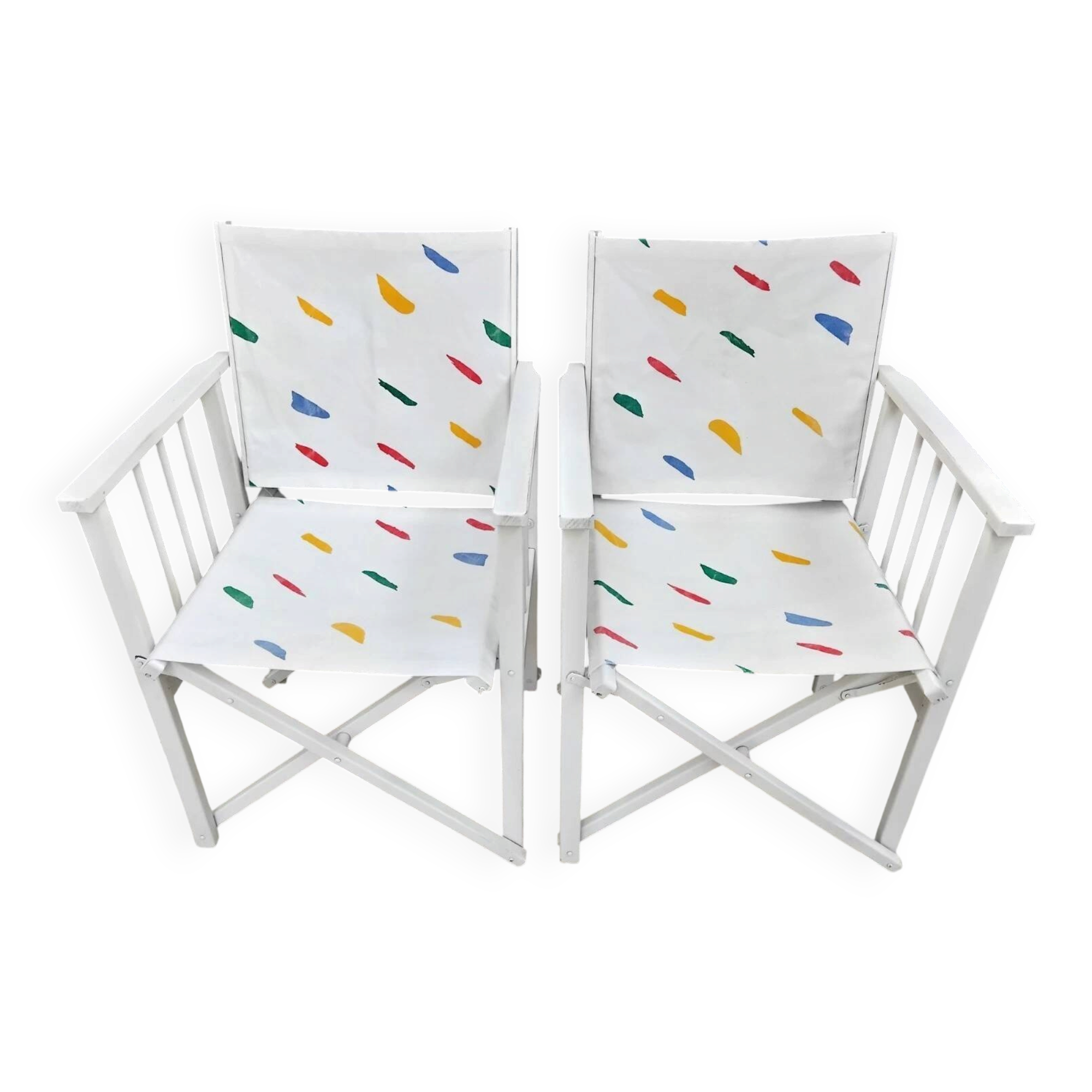 Pair of Vintage Director's Style Folding Armchairs
