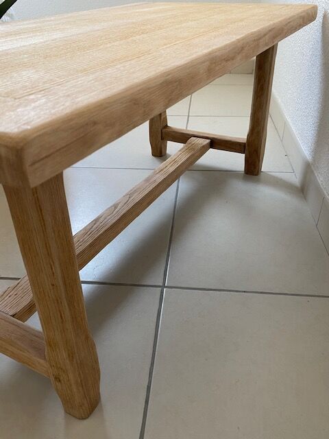 Table basse de ferme bois décapé