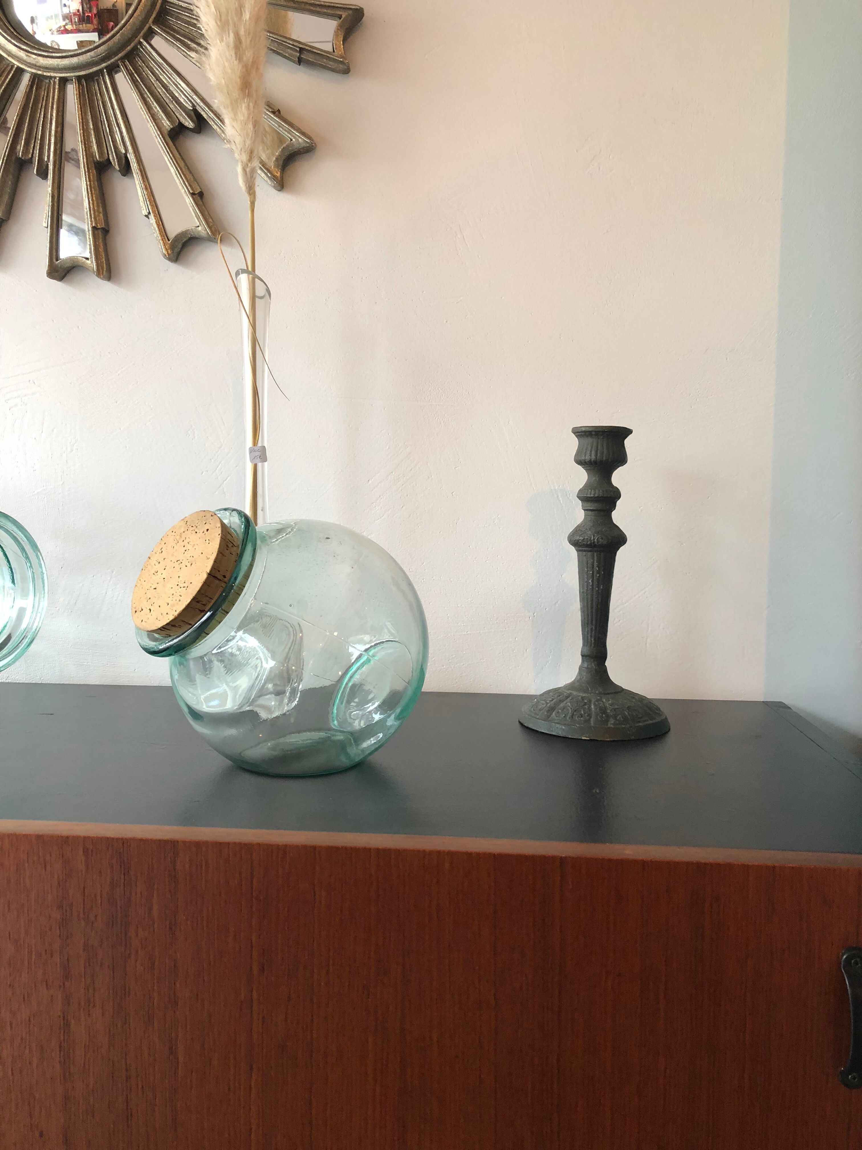 Old cast iron candlestick