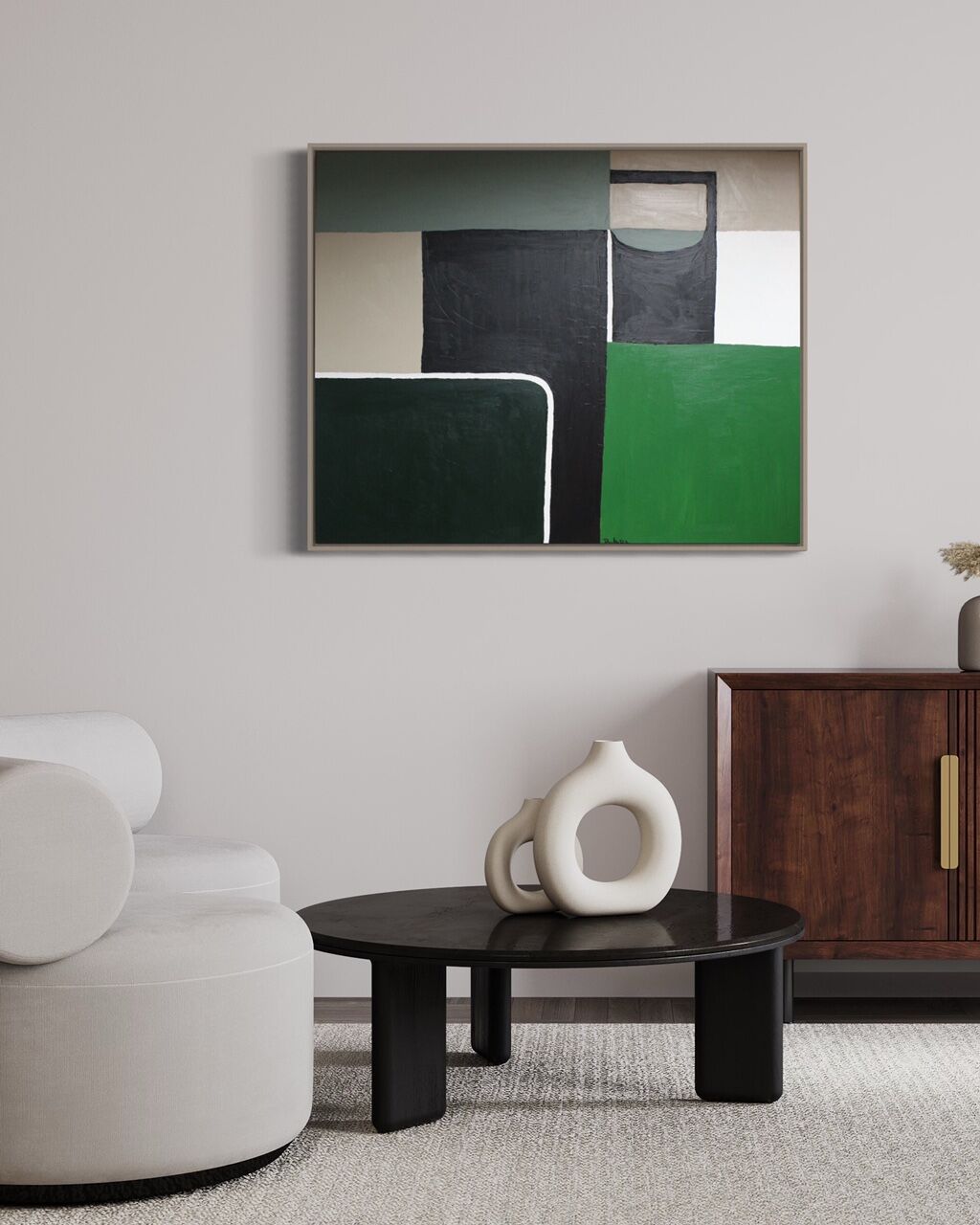 Abstrait géométrique vert no2