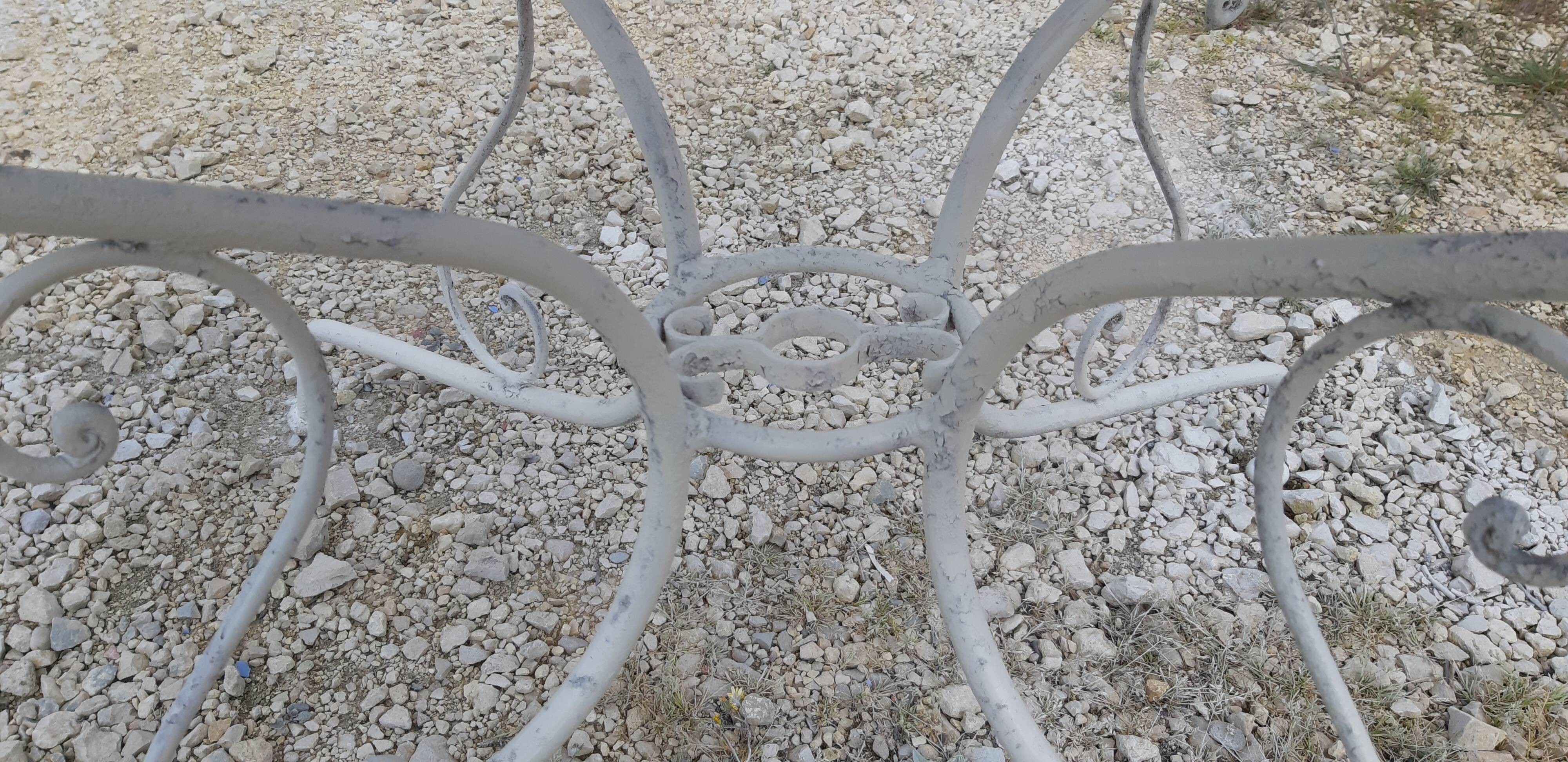 Wrought iron garden table 1900