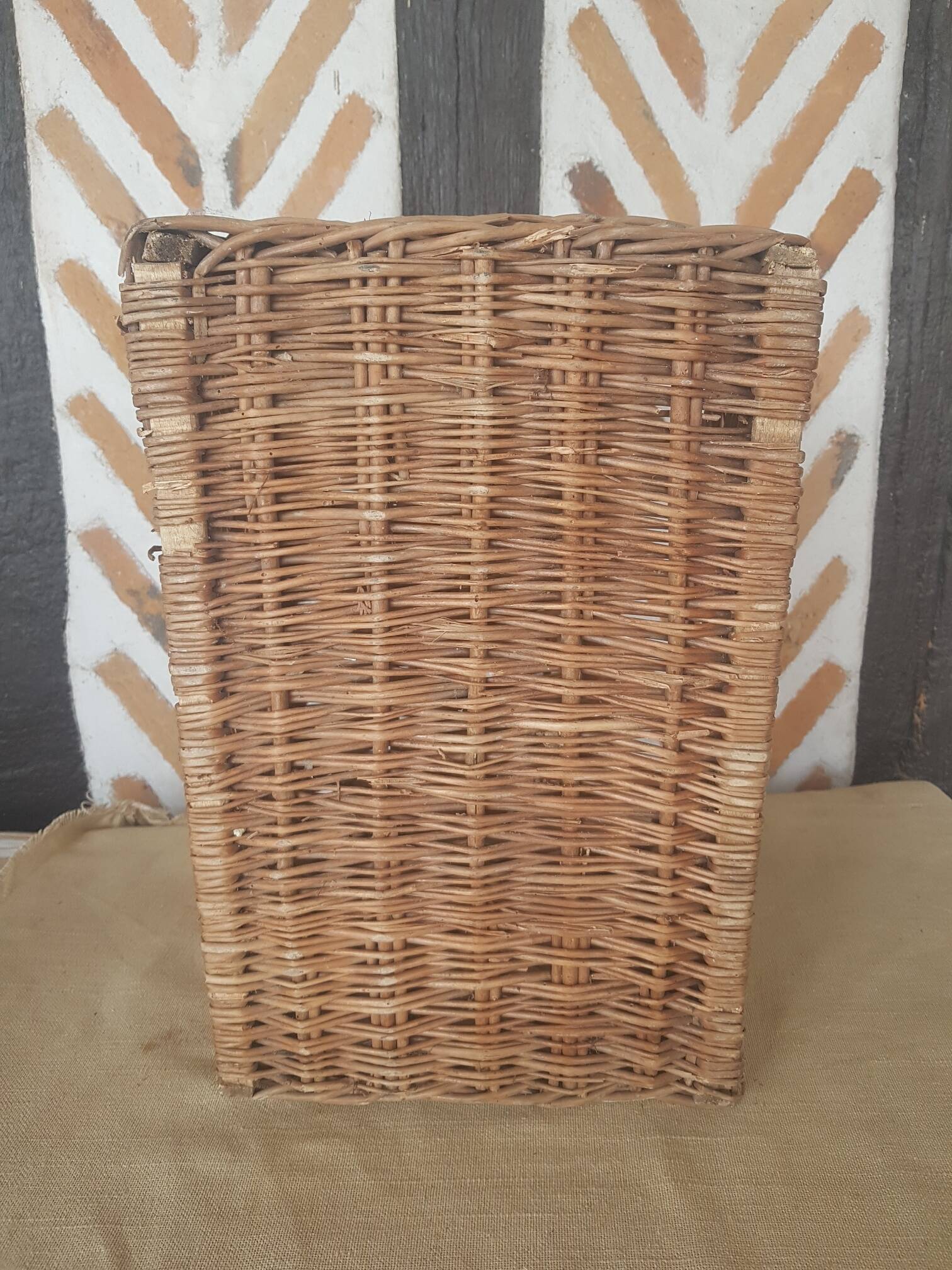 Panier de marché couvercle en osier